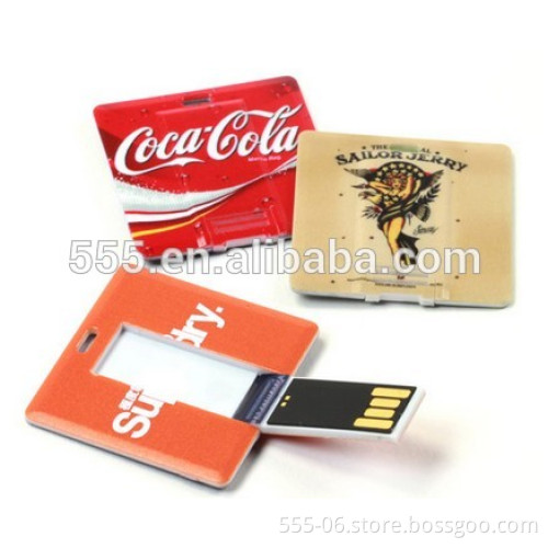 wholesale Small Size USB Credit Card in Square Shape memory stick Free Custom Design Printing